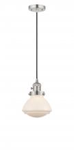  201CSW-PN-G321-LED - Olean - 1 Light - 7 inch - Polished Nickel - Cord hung - Mini Pendant