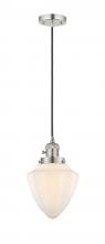 Innovations Lighting 201CSW-PN-G661-7-LED - Bullet - 1 Light - 7 inch - Polished Nickel - Cord hung - Mini Pendant