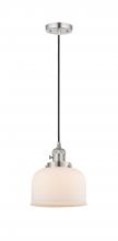  201CSW-PN-G71 - Bell - 1 Light - 8 inch - Polished Nickel - Cord hung - Mini Pendant