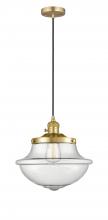  201CSW-SG-G544 - Oxford - 1 Light - 12 inch - Satin Gold - Cord hung - Mini Pendant