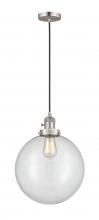  201CSW-SN-G202-12 - Beacon - 1 Light - 12 inch - Brushed Satin Nickel - Cord hung - Mini Pendant