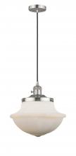  201CSW-SN-G541 - Oxford - 1 Light - 12 inch - Brushed Satin Nickel - Cord hung - Mini Pendant