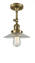 Innovations Lighting 201F-AB-G2-LED - Halophane - 1 Light - 9 inch - Antique Brass - Adjustable Semi-Flush Mount