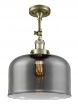  201F-AB-G73-L-LED - Bell - 1 Light - 12 inch - Antique Brass - Semi-Flush Mount