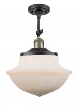  201F-BAB-G541 - Oxford - 1 Light - 12 inch - Black Antique Brass - Semi-Flush Mount