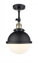  201F-BAB-HFS-81-BK - Hampden - 1 Light - 9 inch - Black Antique Brass - Semi-Flush Mount