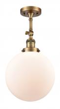  201F-BB-G201-10 - Beacon - 1 Light - 10 inch - Brushed Brass - Semi-Flush Mount