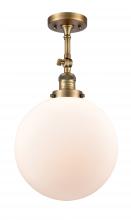  201F-BB-G201-12 - Beacon - 1 Light - 12 inch - Brushed Brass - Semi-Flush Mount