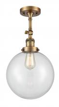  201F-BB-G202-10 - Beacon - 1 Light - 10 inch - Brushed Brass - Semi-Flush Mount