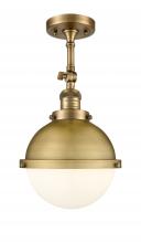  201F-BB-HFS-81-BB - Hampden - 1 Light - 9 inch - Brushed Brass - Semi-Flush Mount