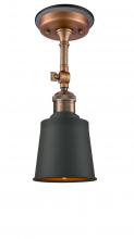  201FBP-ACBK-M9-BK - Addison - 1 Light - 5 inch - Antique Copper - Semi-Flush Mount