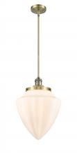  201S-AB-G661-12 - Bullet - 1 Light - 12 inch - Antique Brass - Stem Hung - Mini Pendant