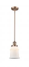  201S-AC-G181 - Canton - 1 Light - 7 inch - Antique Copper - Stem Hung - Mini Pendant