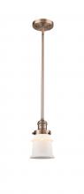  201S-AC-G181S - Canton - 1 Light - 5 inch - Antique Copper - Stem Hung - Mini Pendant