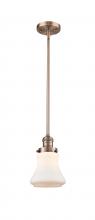  201S-AC-G191 - Bellmont - 1 Light - 7 inch - Antique Copper - Stem Hung - Mini Pendant