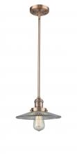  201S-AC-G2 - Halophane - 1 Light - 9 inch - Antique Copper - Stem Hung - Mini Pendant