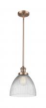  201S-AC-G222 - Seneca Falls - 1 Light - 10 inch - Antique Copper - Stem Hung - Mini Pendant