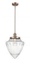  201S-AC-G664-12 - Bullet - 1 Light - 12 inch - Antique Copper - Stem Hung - Mini Pendant