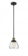  201S-BAB-G172 - Fulton - 1 Light - 7 inch - Black Antique Brass - Stem Hung - Mini Pendant