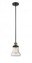 Innovations Lighting 201S-BAB-G194-LED - Bellmont - 1 Light - 7 inch - Black Antique Brass - Stem Hung - Mini Pendant