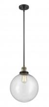  201S-BAB-G204-12 - Beacon - 1 Light - 12 inch - Black Antique Brass - Stem Hung - Mini Pendant