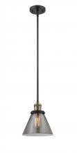 Innovations Lighting 201S-BAB-G43-LED - Cone - 1 Light - 8 inch - Black Antique Brass - Stem Hung - Mini Pendant