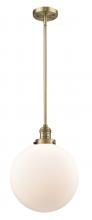  201S-BB-G201-12 - Beacon - 1 Light - 12 inch - Brushed Brass - Stem Hung - Mini Pendant