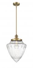  201S-BB-G664-12 - Bullet - 1 Light - 12 inch - Brushed Brass - Stem Hung - Mini Pendant