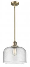  201S-BB-G74-L - Bell - 1 Light - 12 inch - Brushed Brass - Stem Hung - Mini Pendant