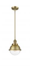  201S-BB-HFS-62-BB-LED - Hampden - 1 Light - 7 inch - Brushed Brass - Stem Hung - Mini Pendant