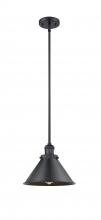 Innovations Lighting 201S-BK-M10-BK-LED - Briarcliff - 1 Light - 10 inch - Matte Black - Stem Hung - Mini Pendant