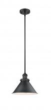  201S-BK-M10-BK - Briarcliff - 1 Light - 10 inch - Matte Black - Stem Hung - Mini Pendant