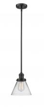  201S-OB-G42 - Cone - 1 Light - 8 inch - Oil Rubbed Bronze - Stem Hung - Mini Pendant