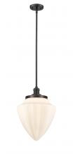  201S-OB-G661-12 - Bullet - 1 Light - 12 inch - Oil Rubbed Bronze - Stem Hung - Mini Pendant