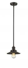  201S-OB-M5 - Railroad - 1 Light - 8 inch - Oil Rubbed Bronze - Stem Hung - Mini Pendant