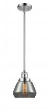  201S-PC-G173-LED - Fulton - 1 Light - 7 inch - Polished Chrome - Stem Hung - Mini Pendant