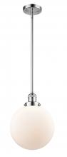  201S-PC-G201-10-LED - Beacon - 1 Light - 10 inch - Polished Chrome - Stem Hung - Mini Pendant