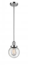  201S-PC-G204-6 - Beacon - 1 Light - 6 inch - Polished Chrome - Stem Hung - Mini Pendant