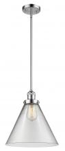  201S-PC-G42-L - Cone - 1 Light - 12 inch - Polished Chrome - Stem Hung - Mini Pendant