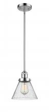  201S-PC-G44 - Cone - 1 Light - 8 inch - Polished Chrome - Stem Hung - Mini Pendant