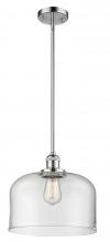  201S-PC-G72-L - Bell - 1 Light - 12 inch - Polished Chrome - Stem Hung - Mini Pendant