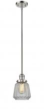  201S-PN-G142 - Chatham - 1 Light - 7 inch - Polished Nickel - Stem Hung - Mini Pendant