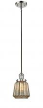  201S-PN-G146-LED - Chatham - 1 Light - 7 inch - Polished Nickel - Stem Hung - Mini Pendant