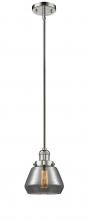  201S-PN-G173-LED - Fulton - 1 Light - 7 inch - Polished Nickel - Stem Hung - Mini Pendant