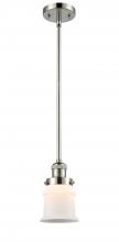  201S-PN-G181S-LED - Canton - 1 Light - 5 inch - Polished Nickel - Stem Hung - Mini Pendant