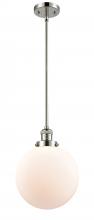  201S-PN-G201-10-LED - Beacon - 1 Light - 10 inch - Polished Nickel - Stem Hung - Mini Pendant