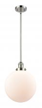  201S-PN-G201-12 - Beacon - 1 Light - 12 inch - Polished Nickel - Stem Hung - Mini Pendant