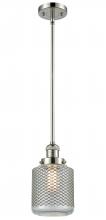  201S-PN-G262 - Stanton - 1 Light - 6 inch - Polished Nickel - Stem Hung - Mini Pendant