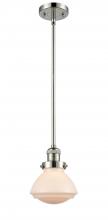  201S-PN-G321-LED - Olean - 1 Light - 7 inch - Polished Nickel - Stem Hung - Mini Pendant