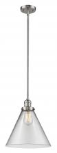  201S-PN-G42-L - Cone - 1 Light - 12 inch - Polished Nickel - Stem Hung - Mini Pendant